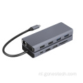 12-in-1 USB-C Docking Station naar HDMI Gigabit Ethernet